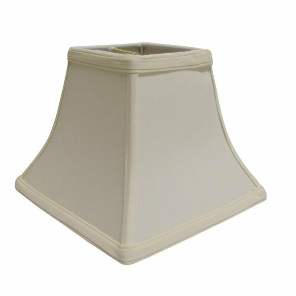 Homeroots 10 in. Ivory Square Bell No Slub Lampshade, Egg 469981